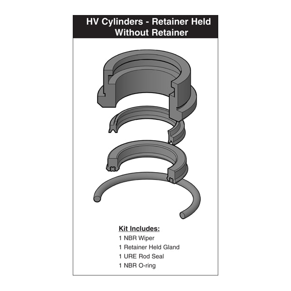 Miller - After Market Parts Hydraulic Cylinder Repair Kit- 5/8 Rod Kit, Iron gland 051-KR064-063 - main
